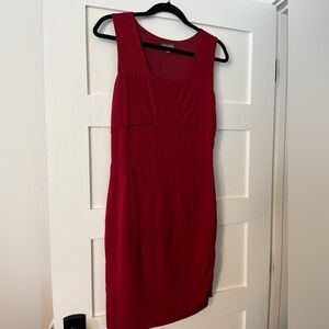 Vince Camuto Zigzag Diagonal Seam Ponte Dress with side zipper